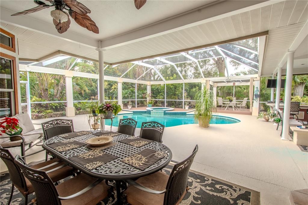 There's plenty of shade and covered areas on the lanai.