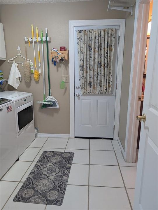 View from hallway to garage entry.