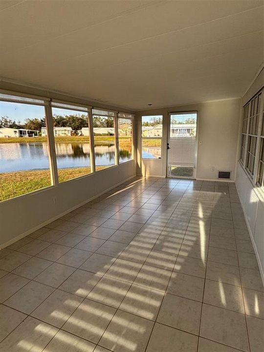 Lanai overlooking pond