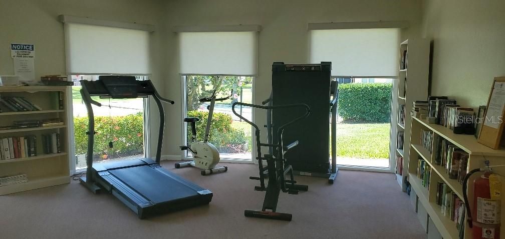 Workout machines in clubhouse