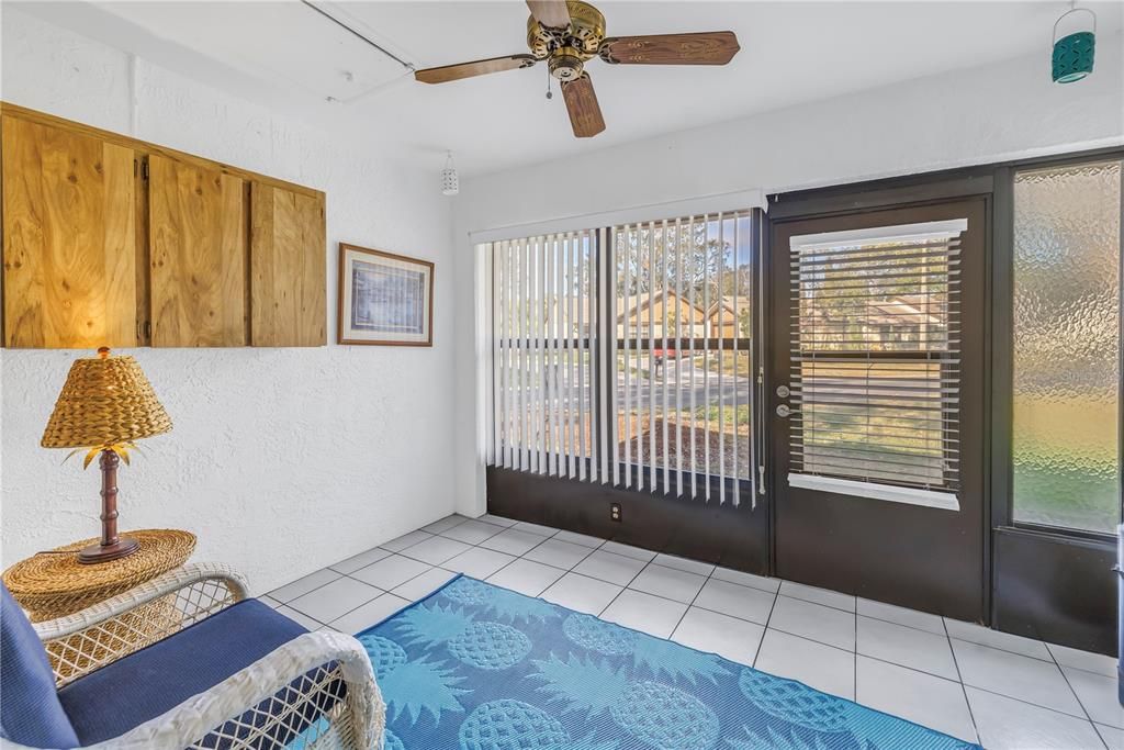 Enclosed Porch - Perfect Place To Enjoy Your Morning Coffee