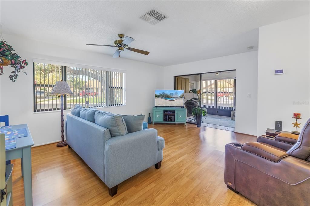 Great Room Leading To Enclosed Porch