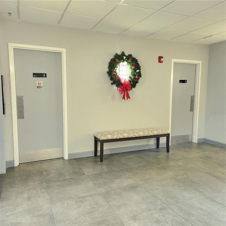 Guest bathrooms by pool area