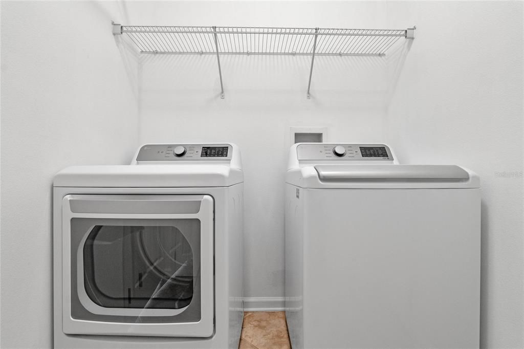 Laundry Room w/ electric & natural gas connections for dryer & washer