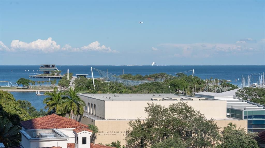 Private Balcony with water views of Tampa Bay & Downtown St Pete