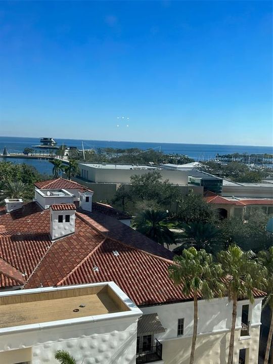 Private Balcony with water views of Tampa Bay & Downtown St Pete