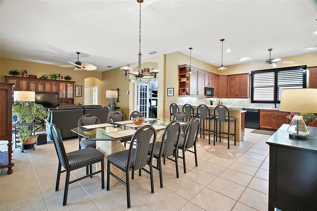 Family Room, Kitchen and eating area. Lots of space for entertaining.