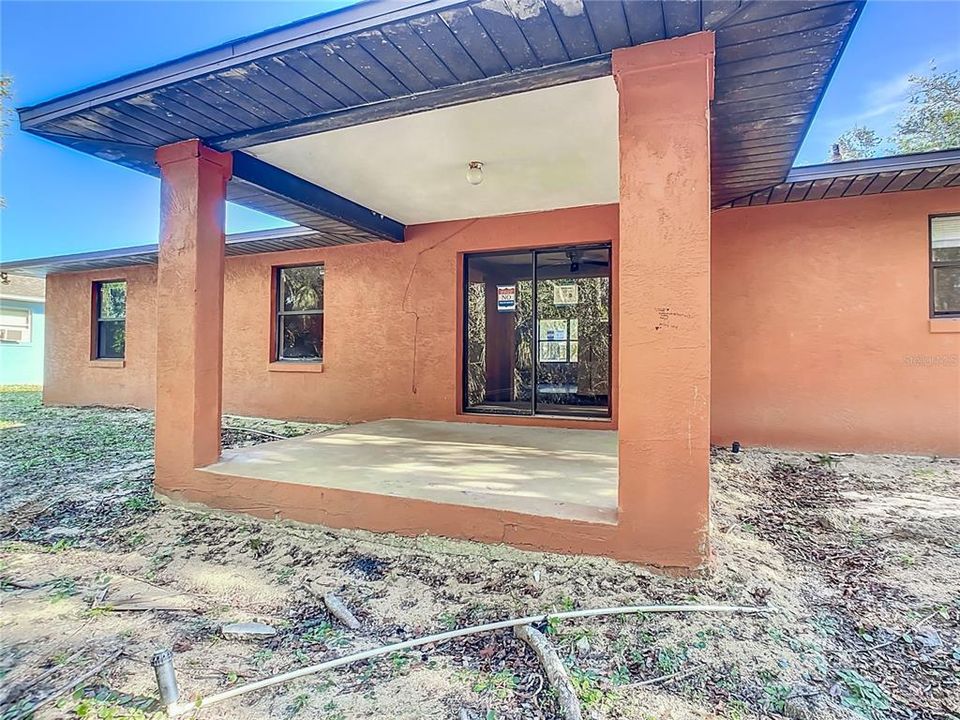 Covered back patio