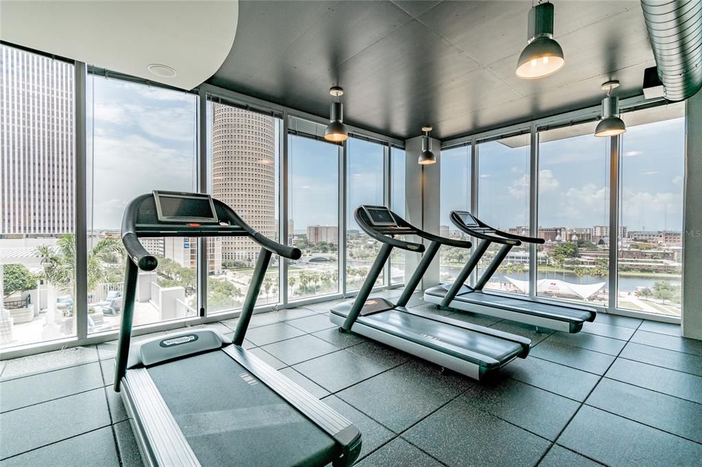 Cardio room with a view