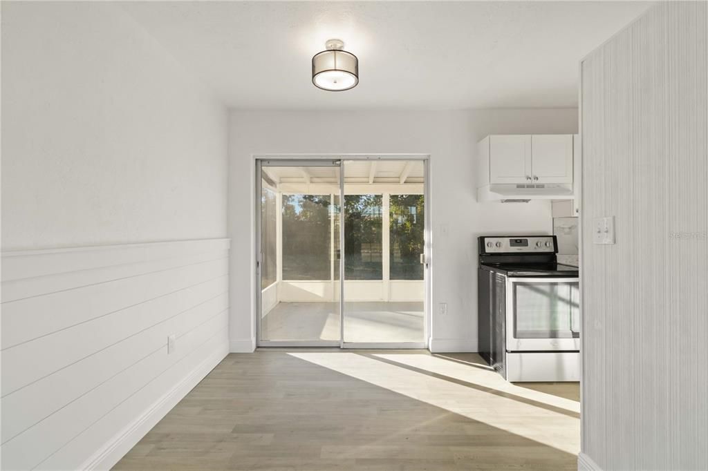 Dining Area and Patio Door