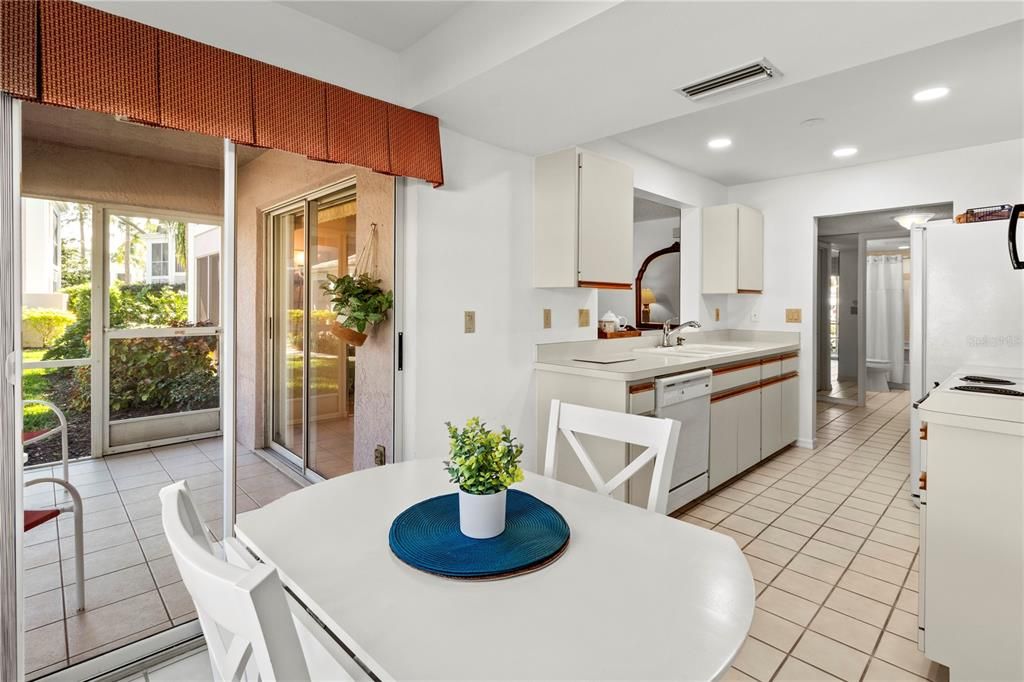 Informal dining looking toward the kitchen