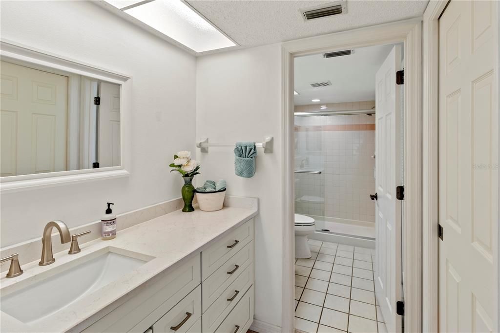 Primary bathroom. Additional sink in the water closet vanity.