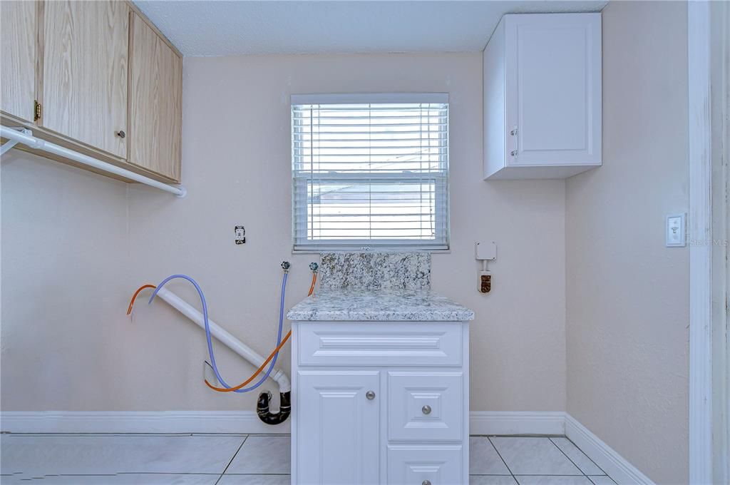 Laundry room off the family room