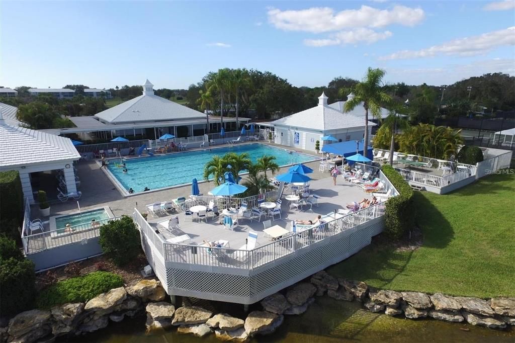 Plantation Golf & Country Club clubhouse, pool