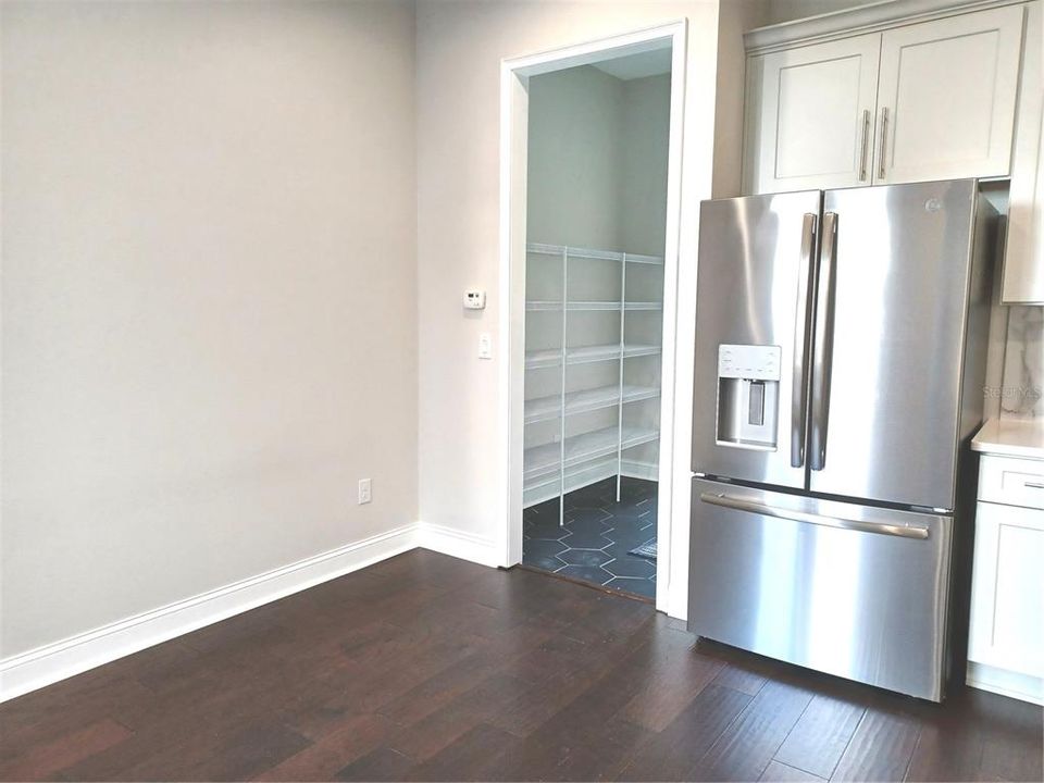 Pantry and laundry room off the kitchen