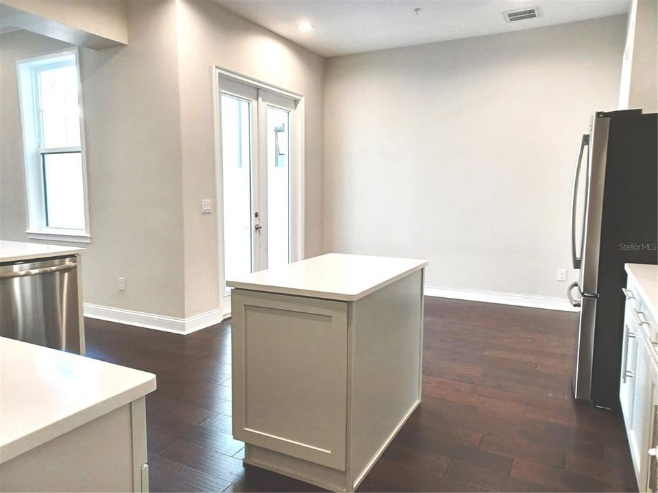 View of dining area off kitchen