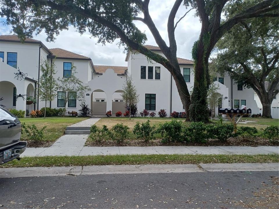 Attractive front facade, one of only five townhomes