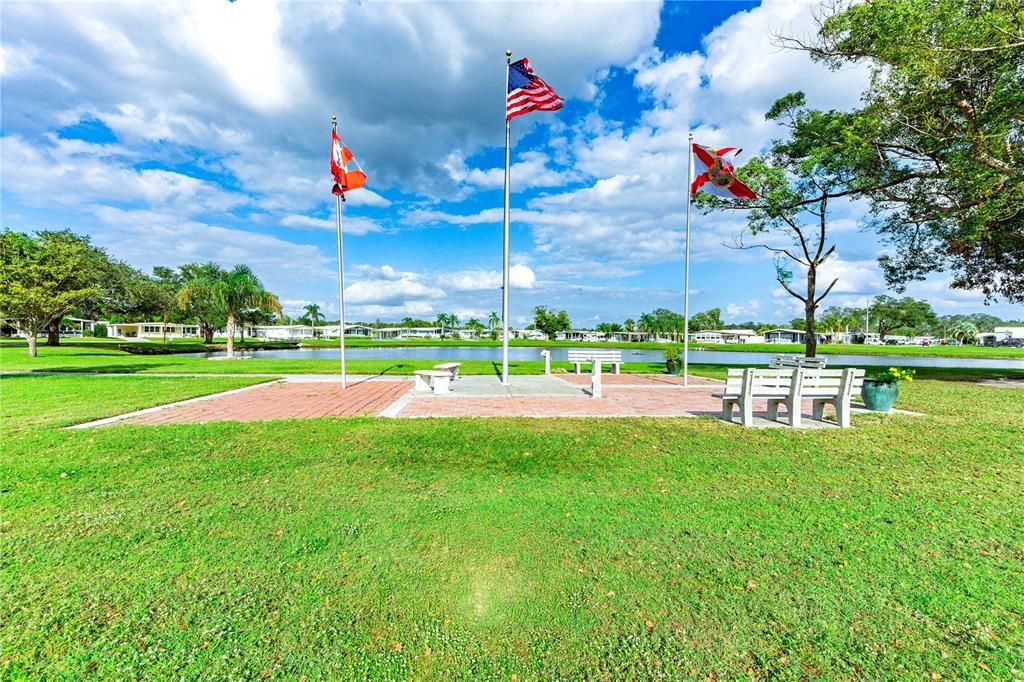 Memorial pond walking trail.