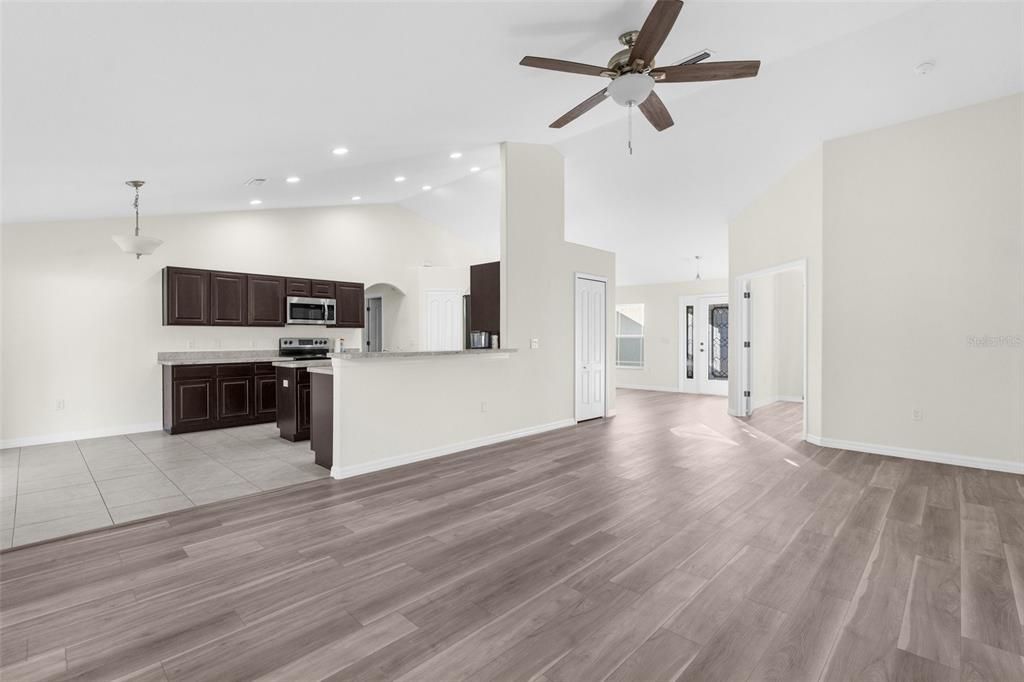 Living Room looking into Kitchen