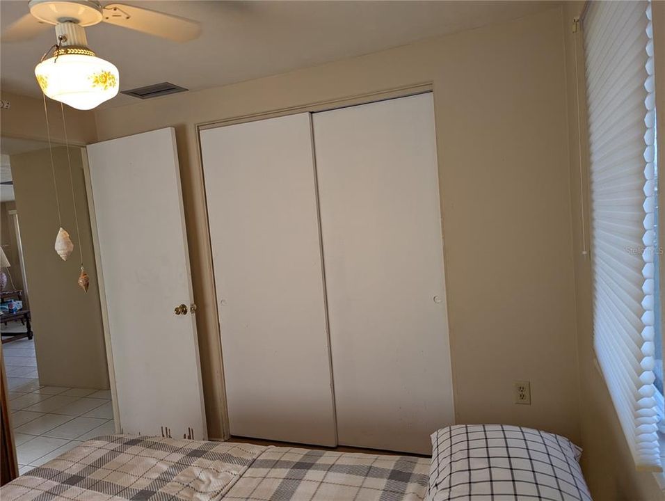 Second bedroom closet space.