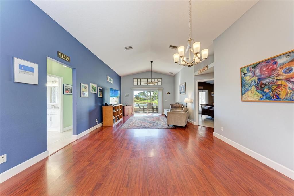 Beautiful open living room/dining room area