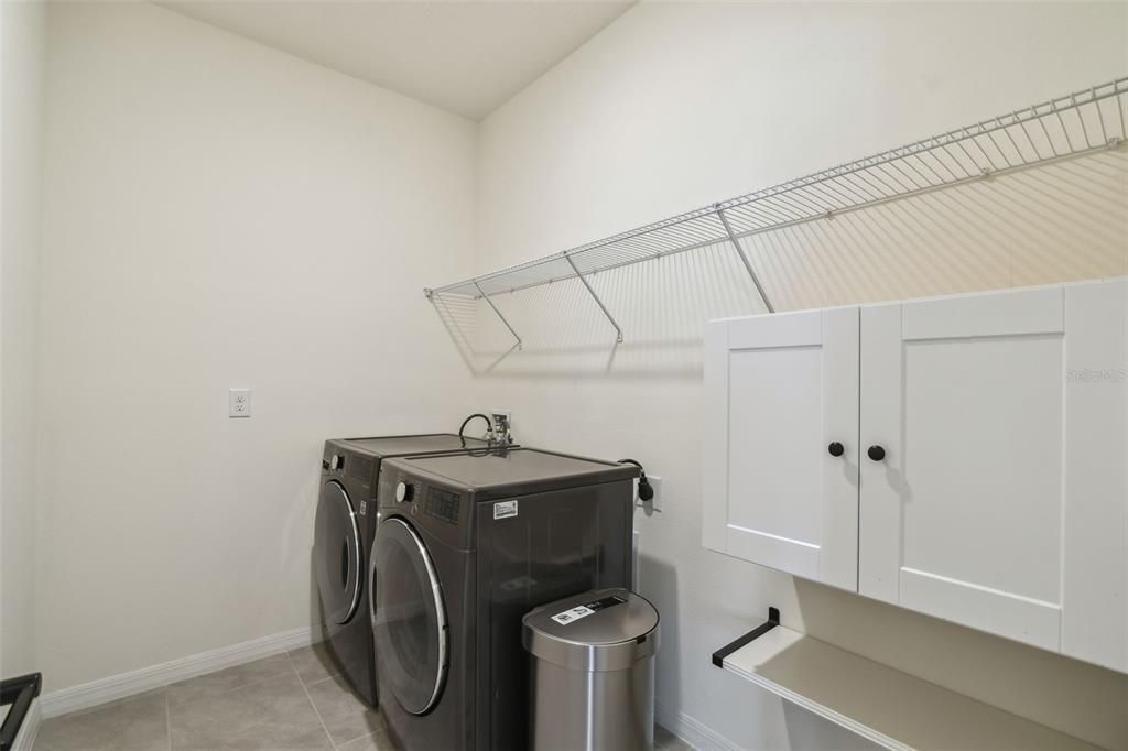 Large inside laundry room