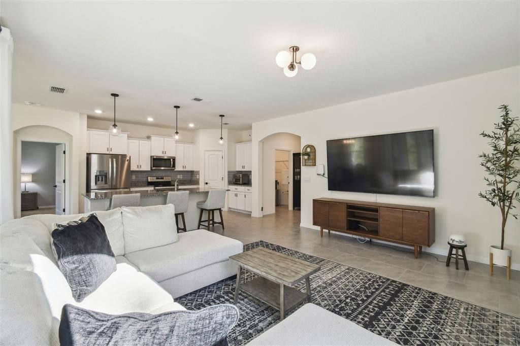 Kitchen overlooking the living room