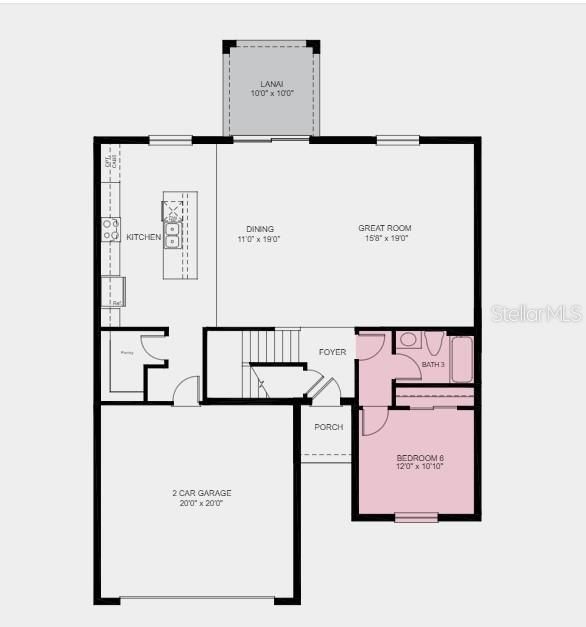 Structural options added include: Extended kitchen cabinets, 5th bedroom and full bathroom, and covered lanai.