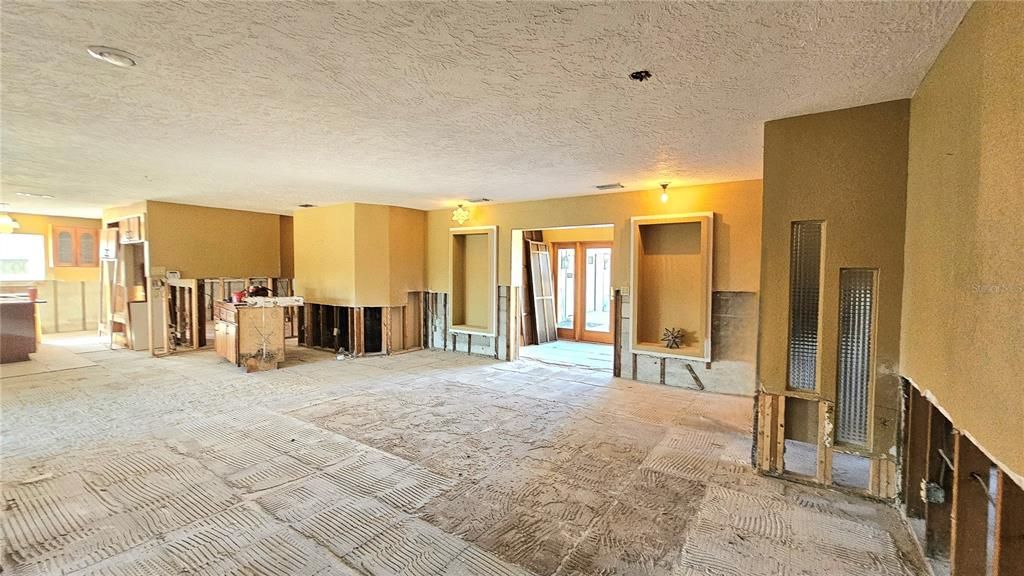 Corner view of Living room looking South west.