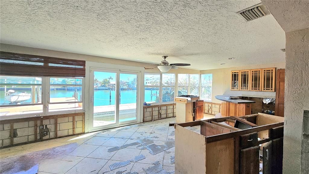 Stunning water view from Living room, Den, and entertainment area.