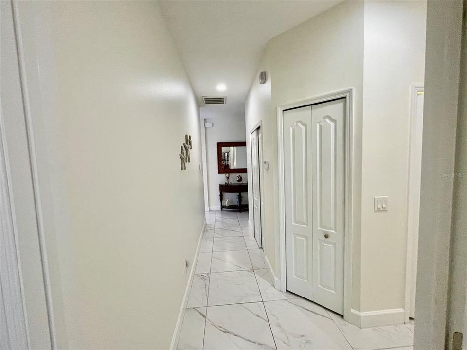 Hallway with 2 closets