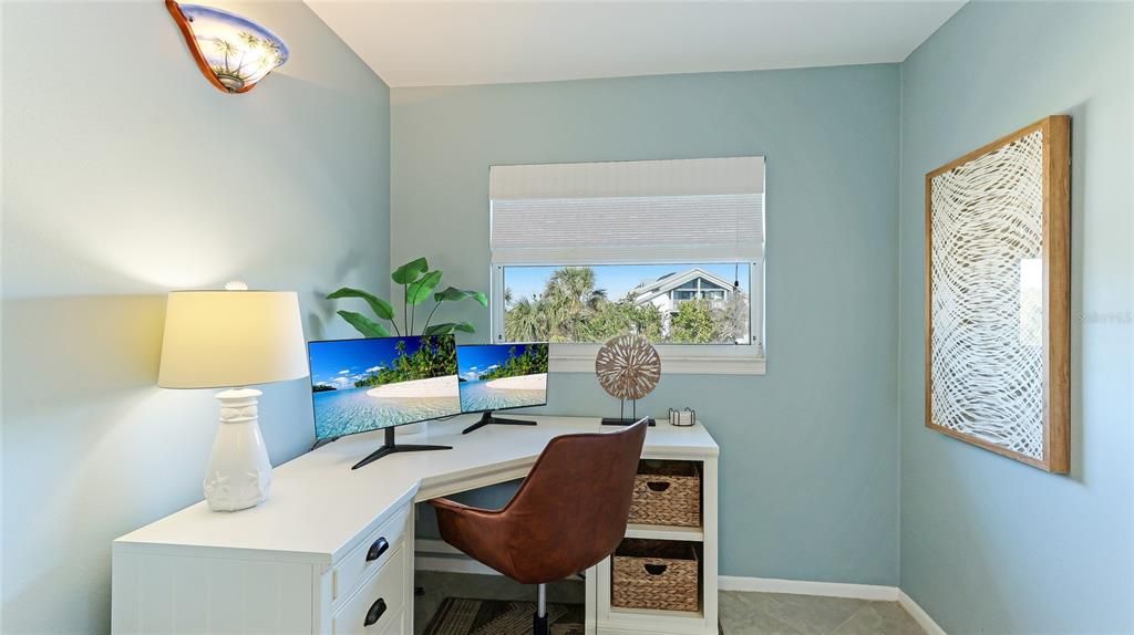 A dedicated home office space is designed to make working from home a breeze.