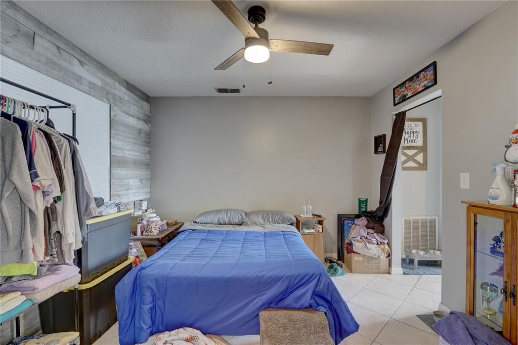 View of bonus room from front door entry way