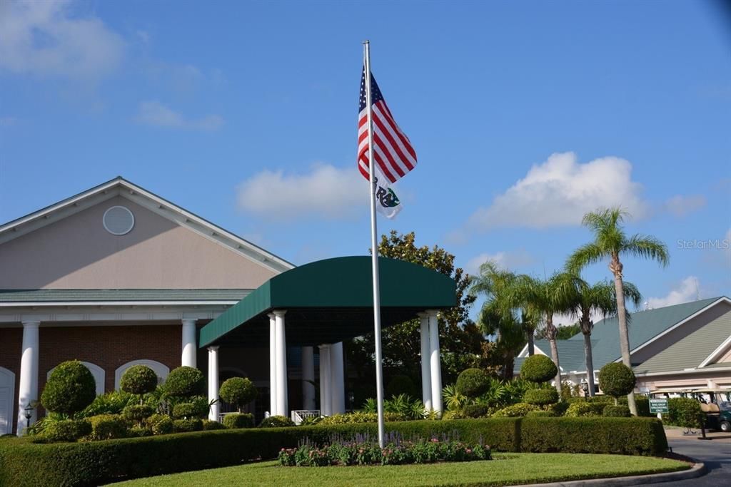 main entrance to country club