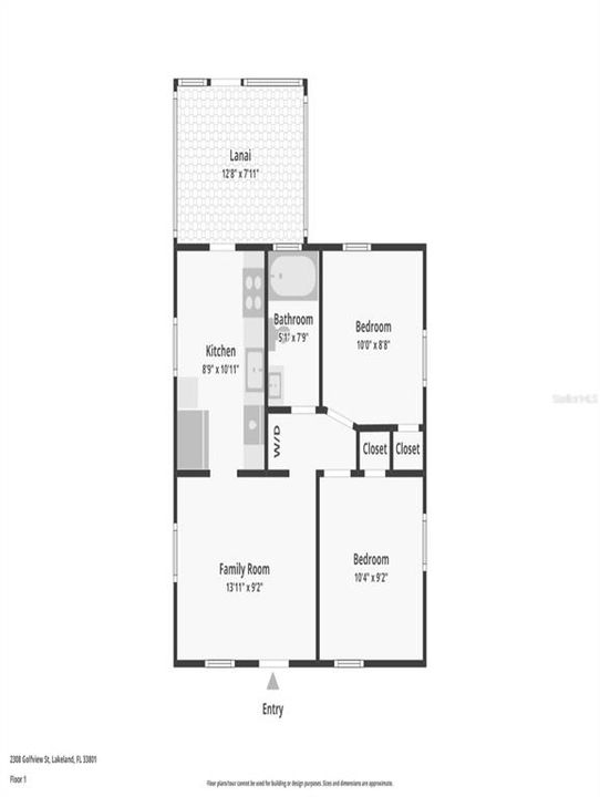 For Sale: $202,000 (2 beds, 1 baths, 572 Square Feet)