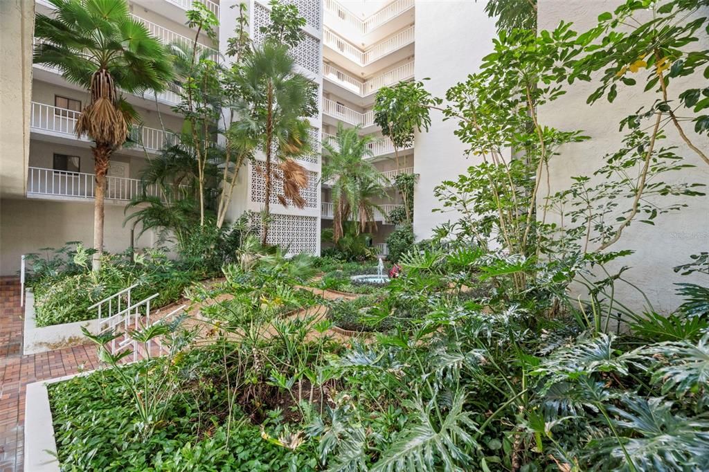 Courtyard on main floor