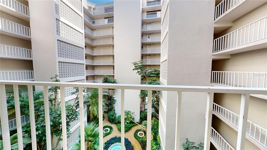 View from front door of courtyard