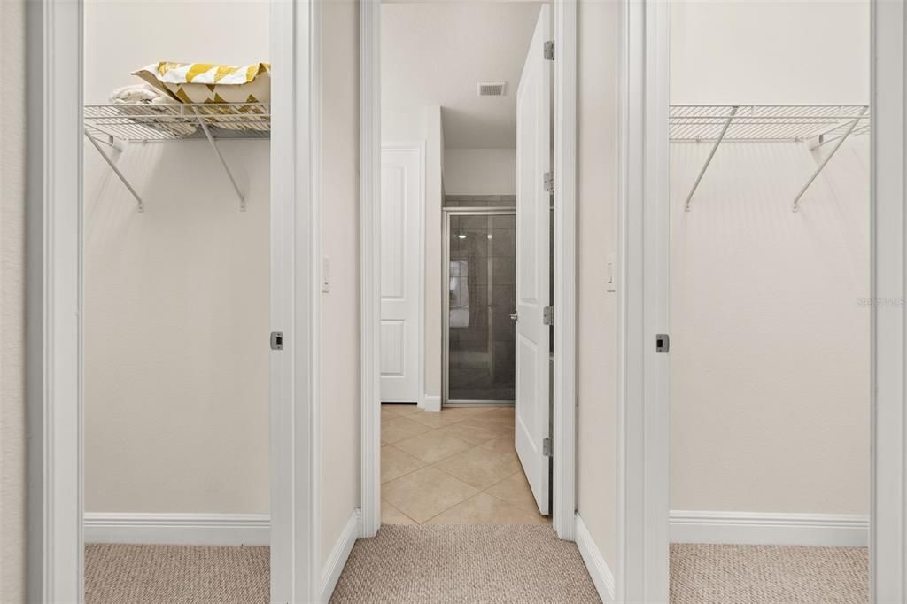 Primary Bedroom - Double Walk-In Closets