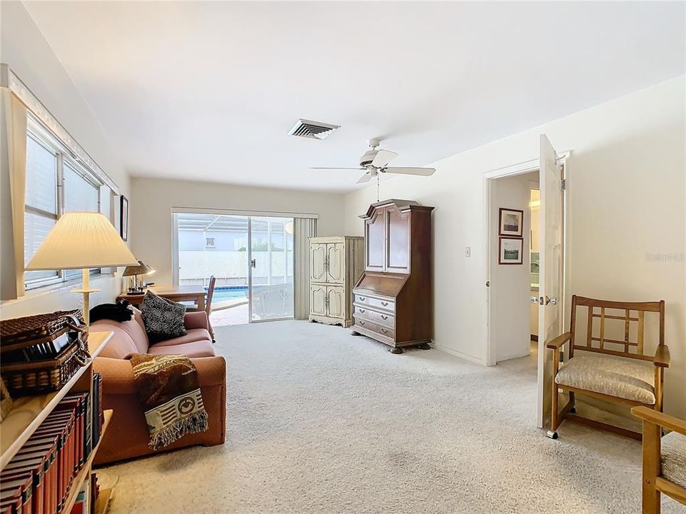 Bedroom 3 has easy access to the screened patio/lanai.