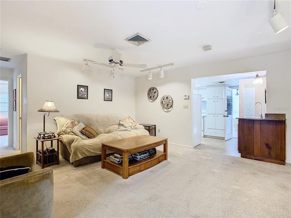 Family room opens to the kitchen and the 2 guest bedrooms are on this side of the home