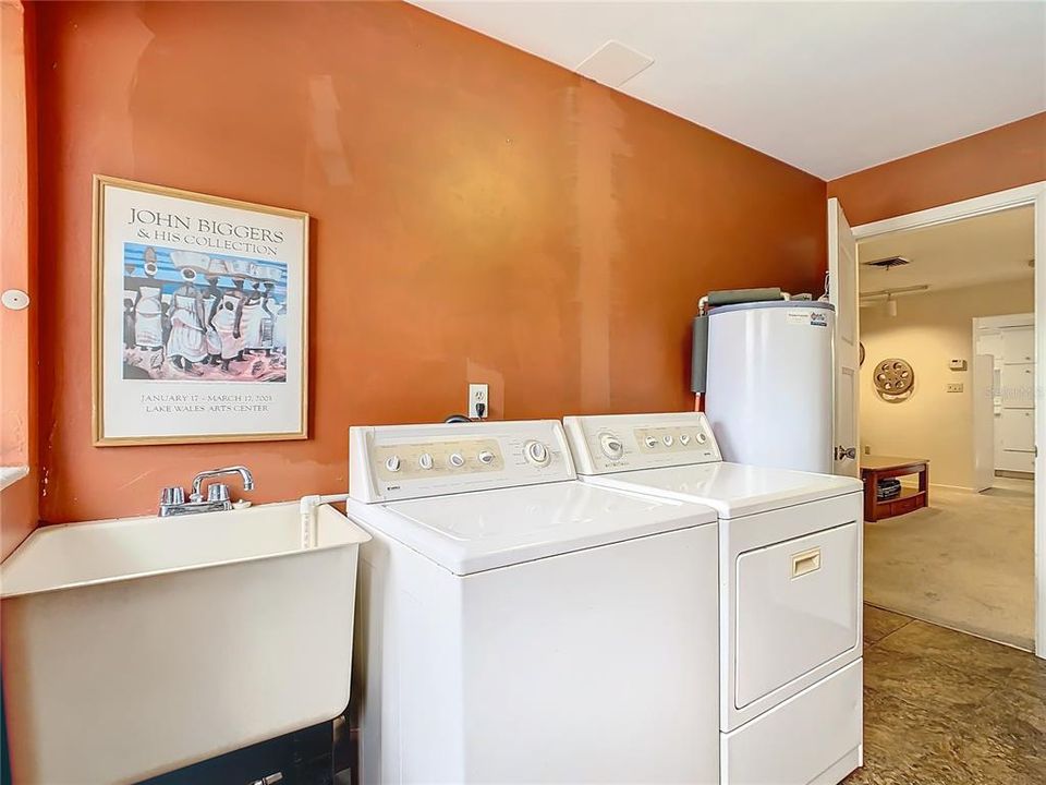 Laundry room opens to the Family Room