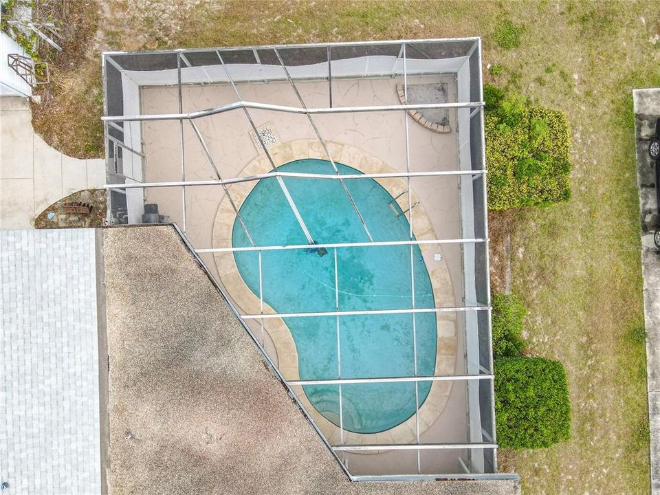 Aerial view of the pool