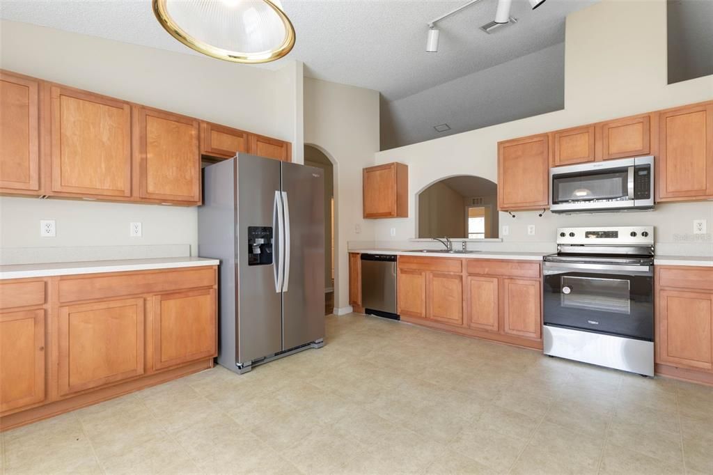 Kitchen with brand new Stainless Steel Appliance's