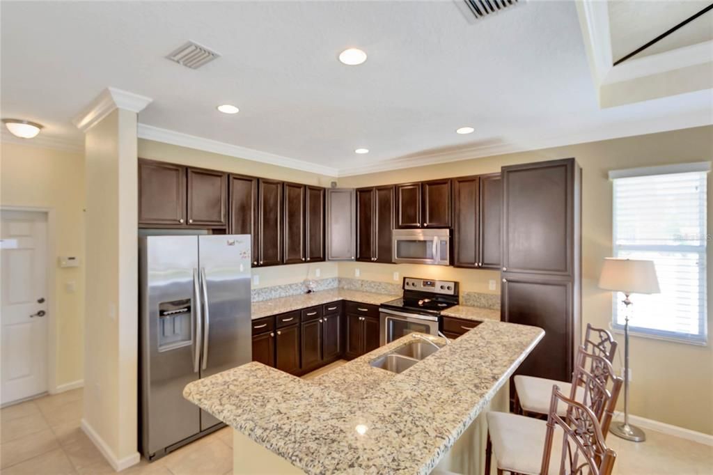 Kitchen granite and stainless steel