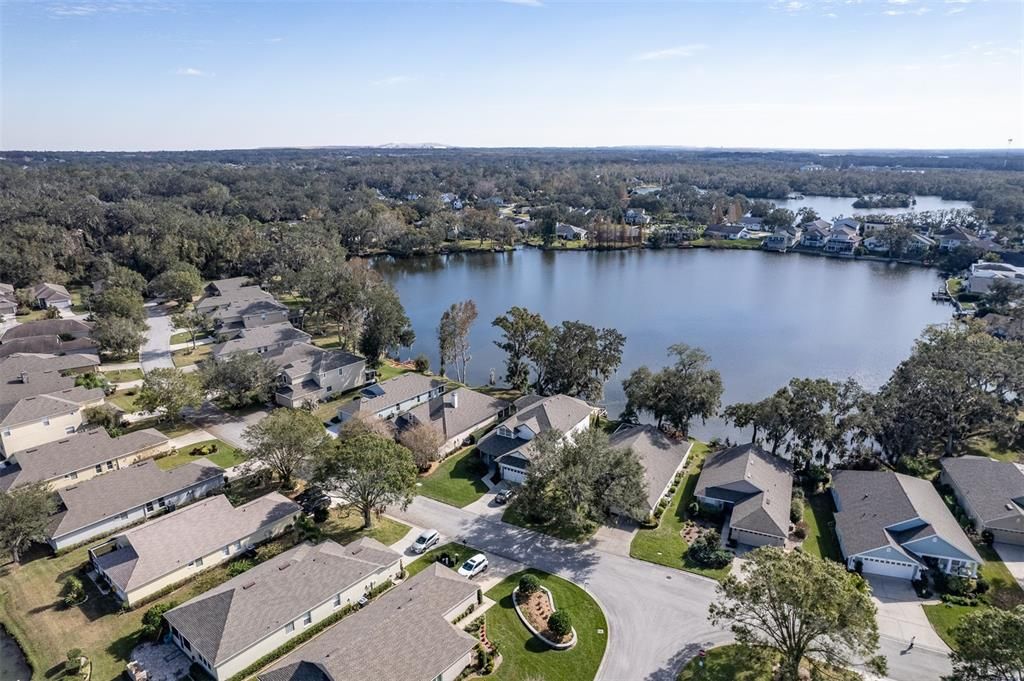 Aerial views of neighborhood