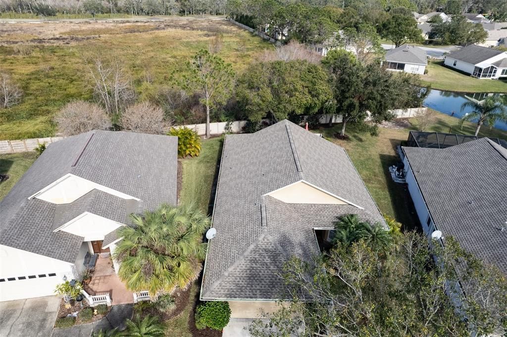 Aerial views of neighborhood