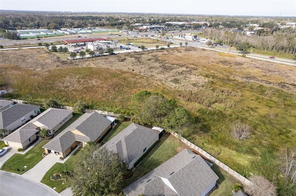 Aerial views of neighborhood