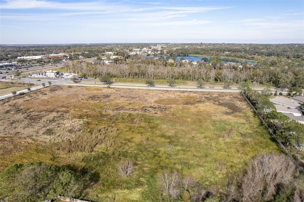 Aerial views of neighborhood