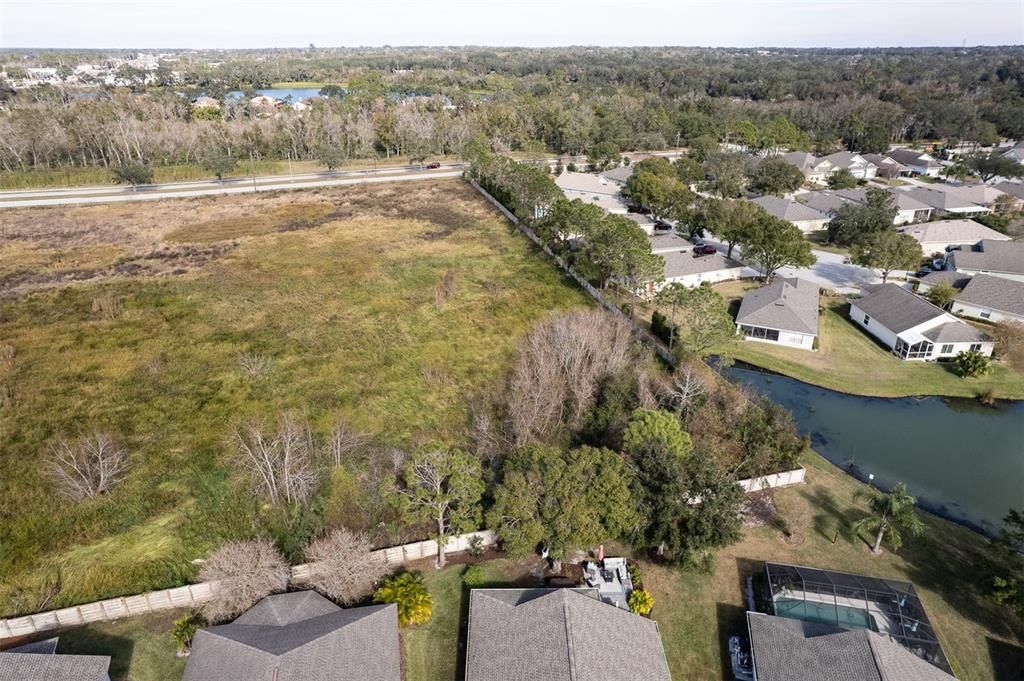 Aerial views of neighborhood