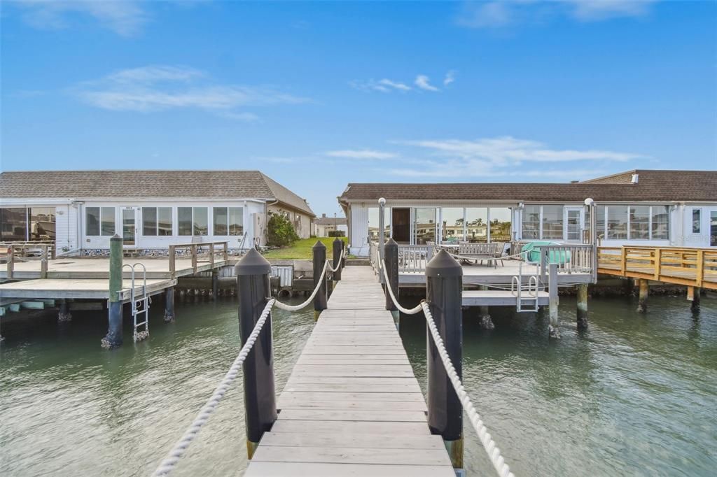 Dock, pier and swim platform with stairs